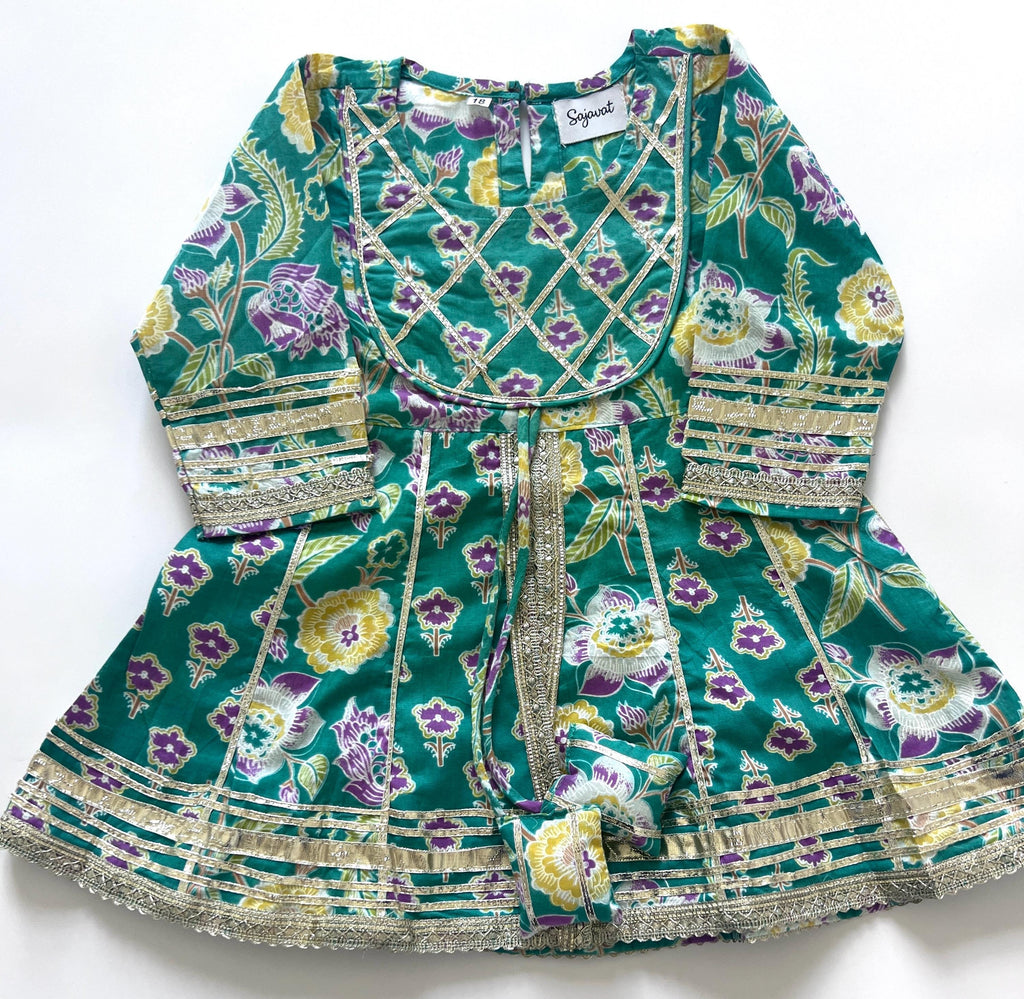 Girls Cotton Salwar Kameez with Afghani Pants Indian Outfit for Girls Traditional Ethnic Suit for Kids Comfortable Festive Wear Diwali Eid