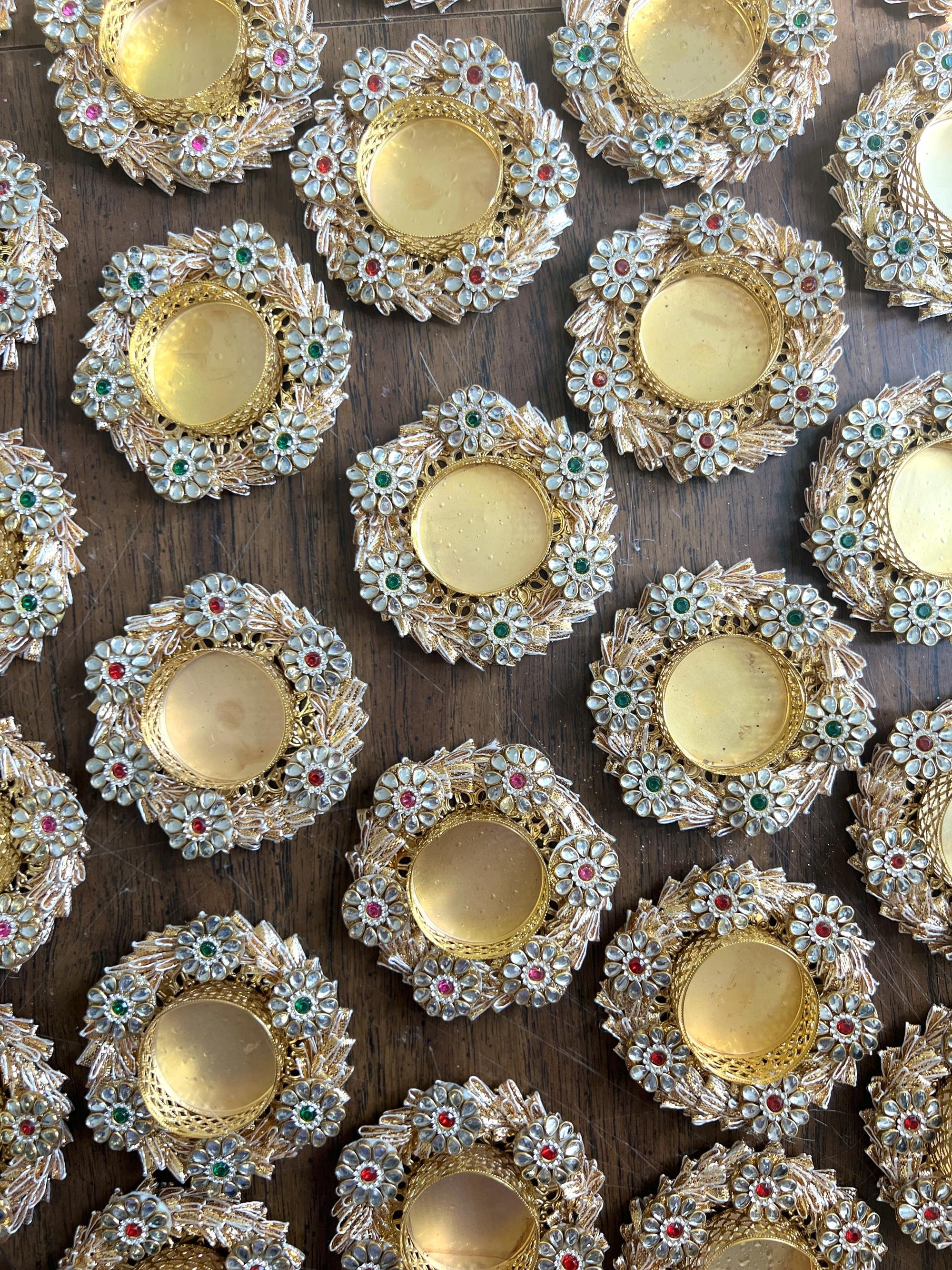 Tea light candle holder for Diwali decoration, T light holder for decorating Mandir, pooja, Temple, Indian Return Gift for Housewarming