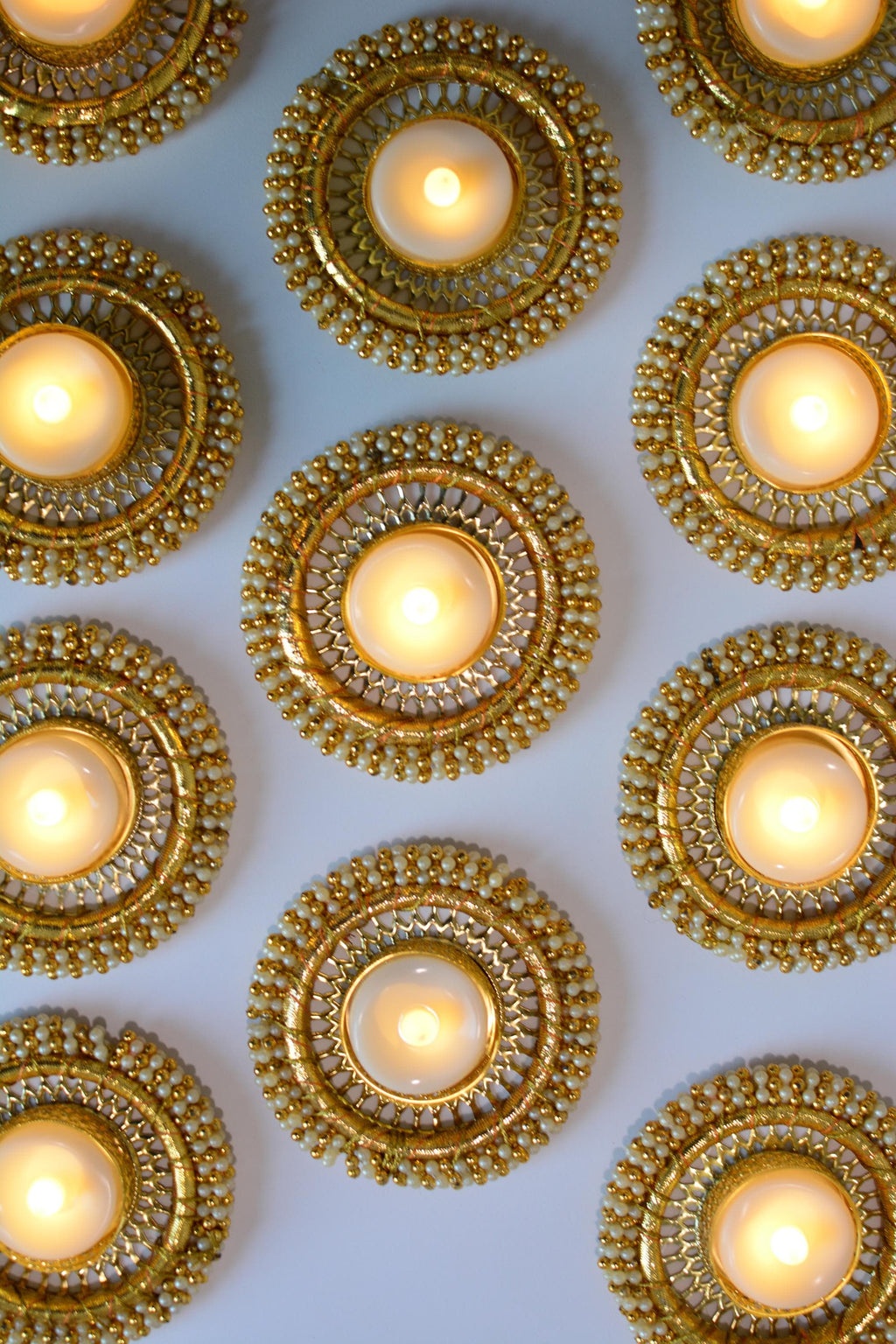 Tealight holder for Diwali Decorative Tealight candle holder for home Decor, Wedding & Festive Table Centerpieces T light holder Diya Diwali