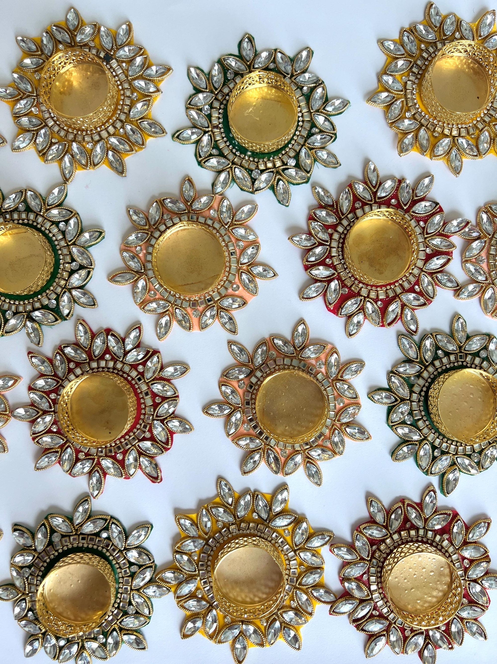 Tealight Candle Holder Decorative Diya holders for Diwali, Wedding, Festive Home Decor Bulk tea light candleholders return gifts Diwali