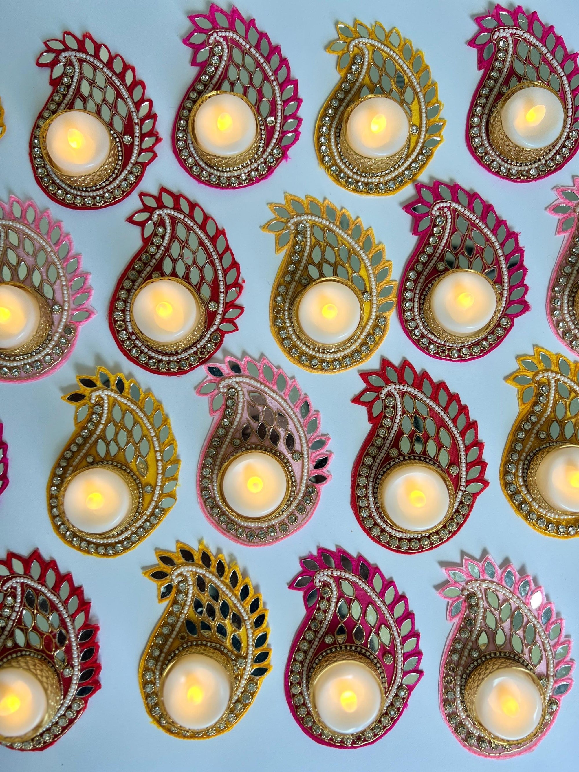 Tealight Candle Holder Decorative Diya holders for Diwali, Wedding, Festive Home Decor Bulk tea light candleholders return gifts Diwali