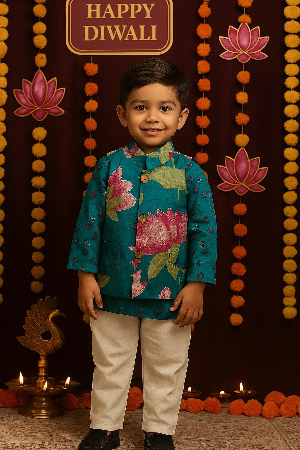 Boys Kurta Pajama with Modi Jacket Kids Indian Ethnic Wear Traditional Outfit for Wedding, Festival, Diwali, Baby Kurta with Nehru jacket