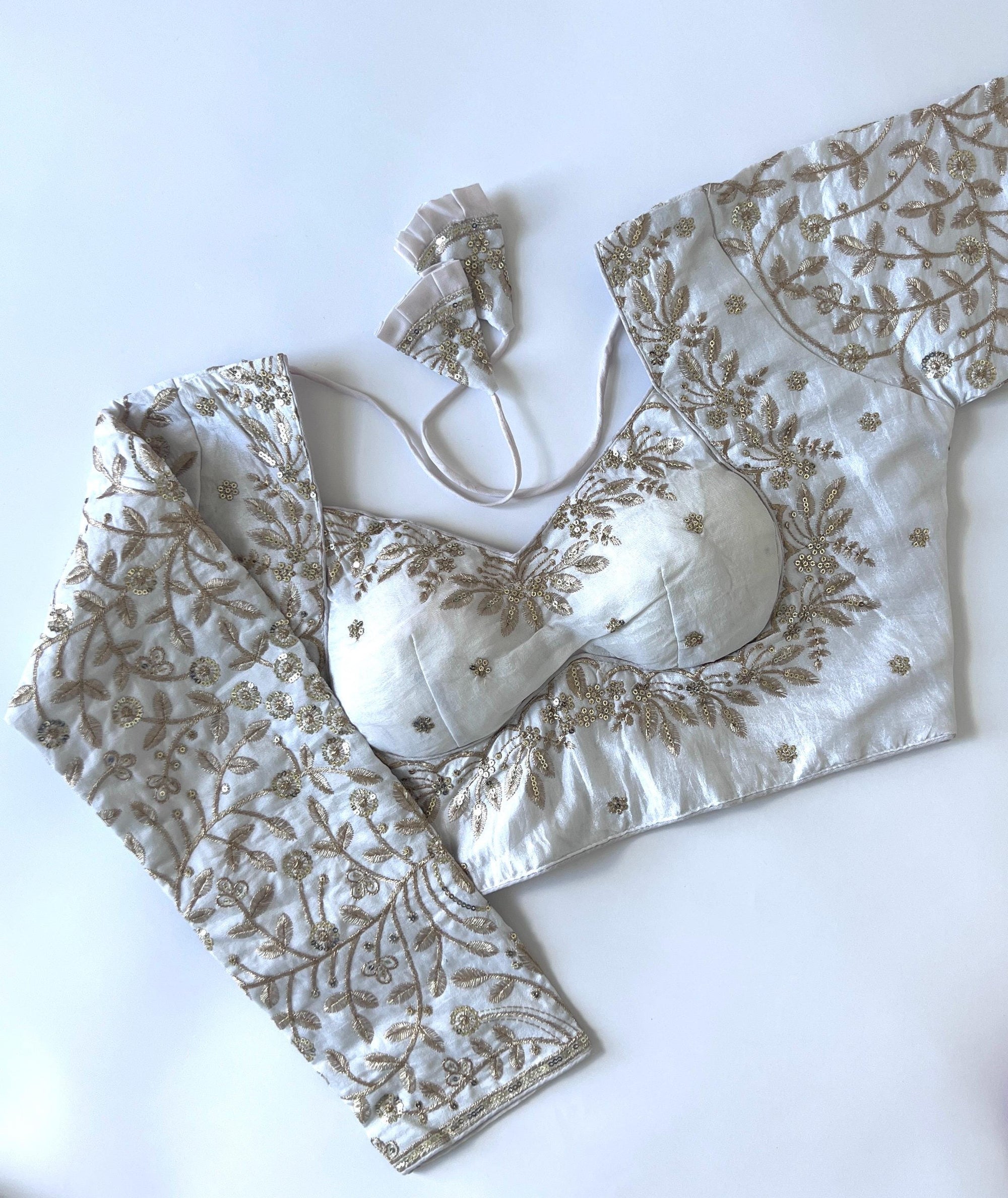 Embroidered Long Sleeve Blouse for Saree, Ethnic Womens Blouse, Designer Party Blouse for Lehenga, skirt and sari