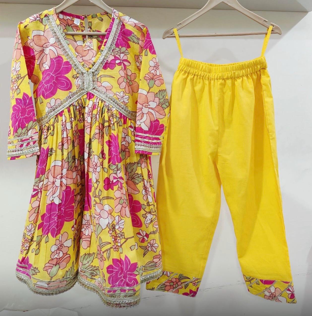 Girls Salwar Kurta Set, Kids Indian Outfit, Traditional Ethnic Dress for Weddings, Festivals & Parties, Toddler to Teen Sizes