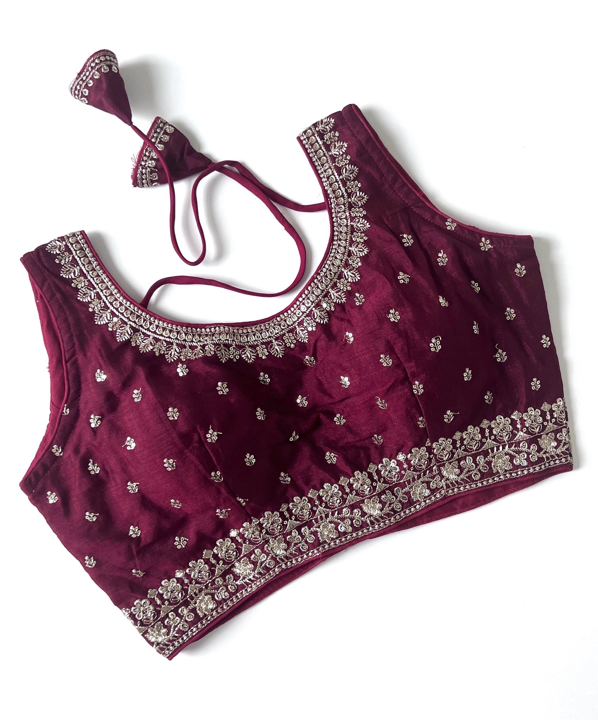 Readymade saree blouse for women, Ethnic partywear & festive blouse for lehenga, skirt and sari, Designer ready to wear blouse for saree