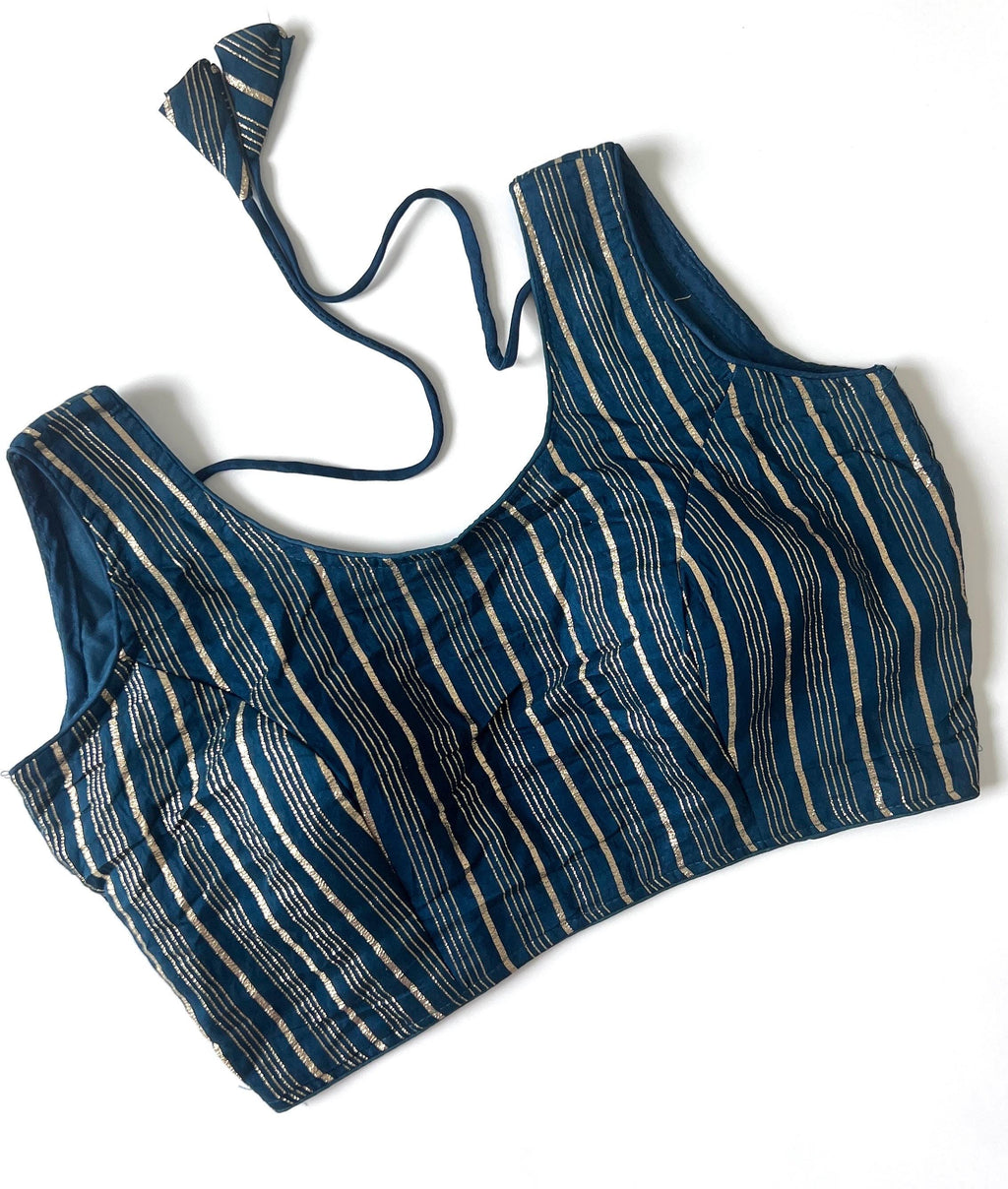 Readymade saree blouse for women Designer Crop Top Choli Indian Ethnic Blouse for Saree, Lehenga & Partywear size 38 inches