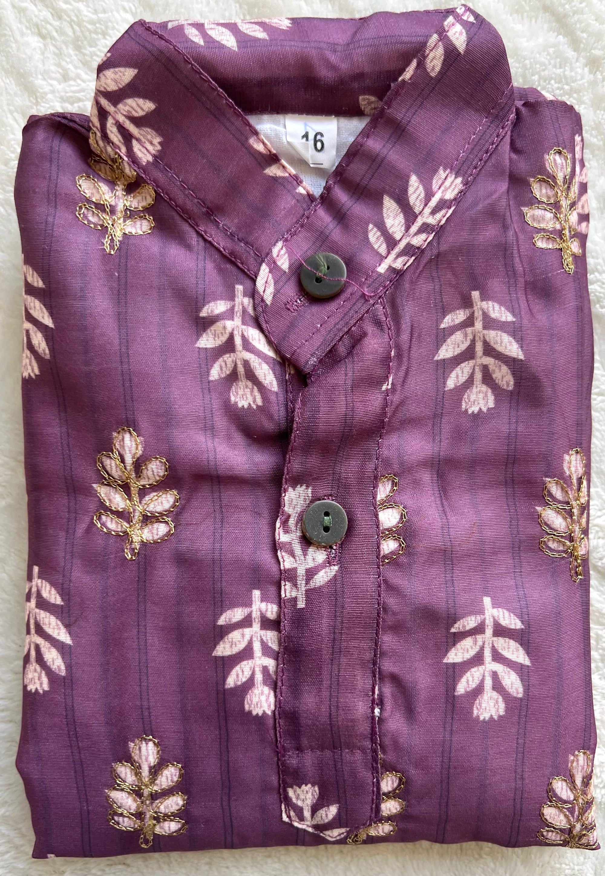 Chanderi Cotton kurta pajama set Kids Indian ethnic wear Boys Traditional Indian Attire for festivals