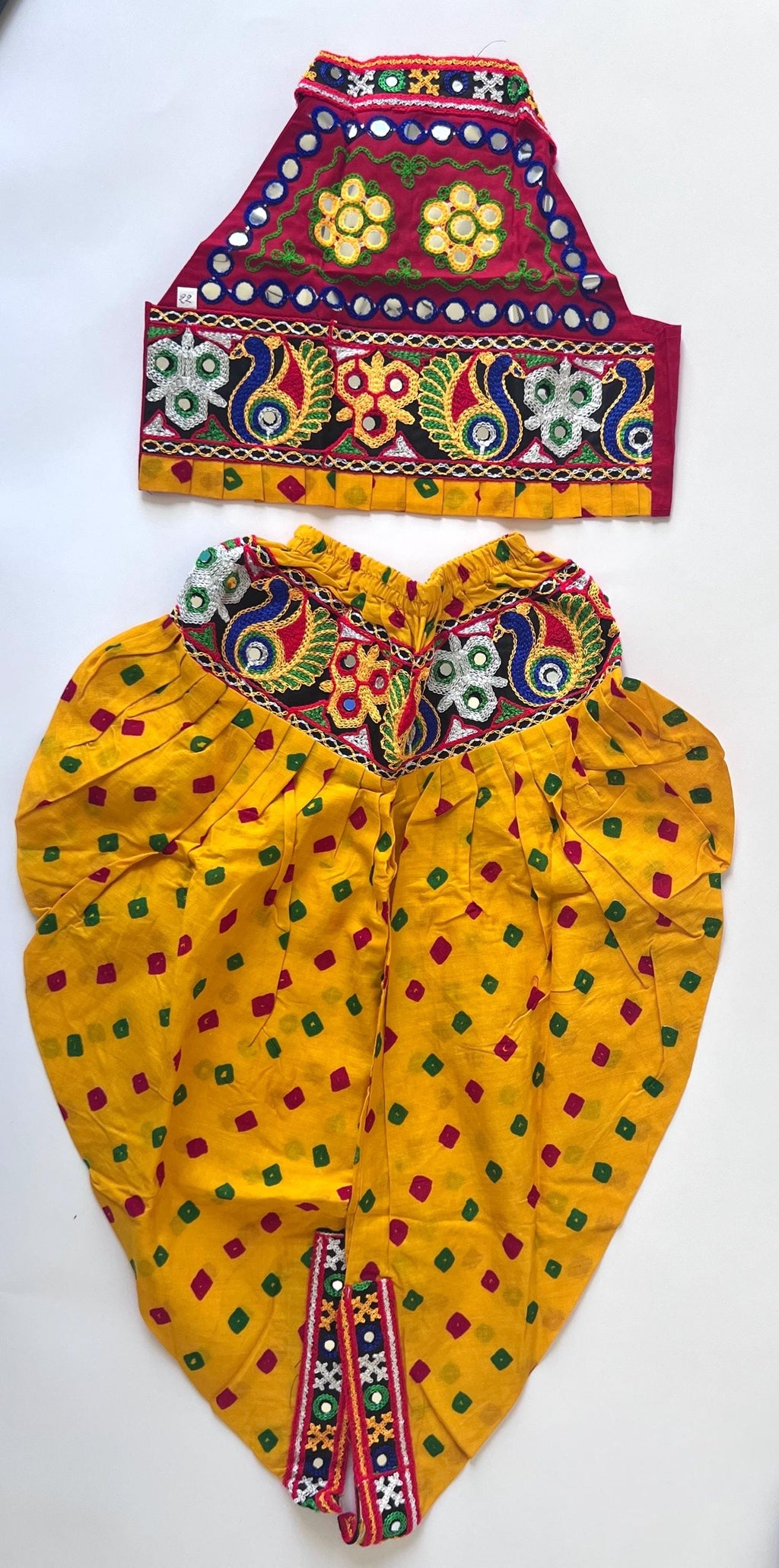 Navratri dress for girls Indian Festival outfit Garba outfits for kids Ethnic Indian Dress for Girls Dandiya Indian outfit Dhoti Top girls