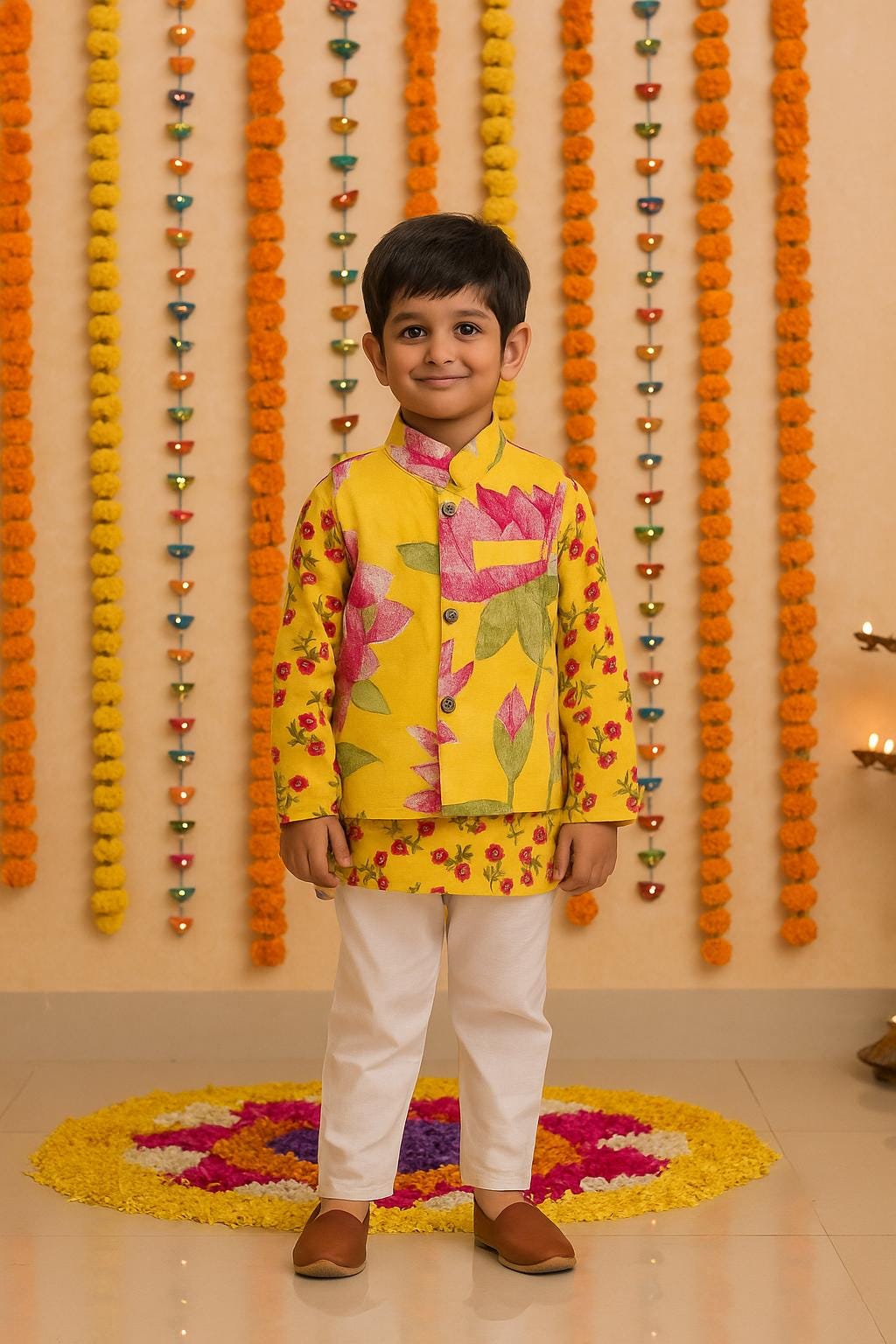 Boys Kurta Pajama with Modi Jacket Kids Indian Ethnic Wear Traditional Outfit for Wedding, Festival, Diwali, Baby Kurta with Nehru jacket