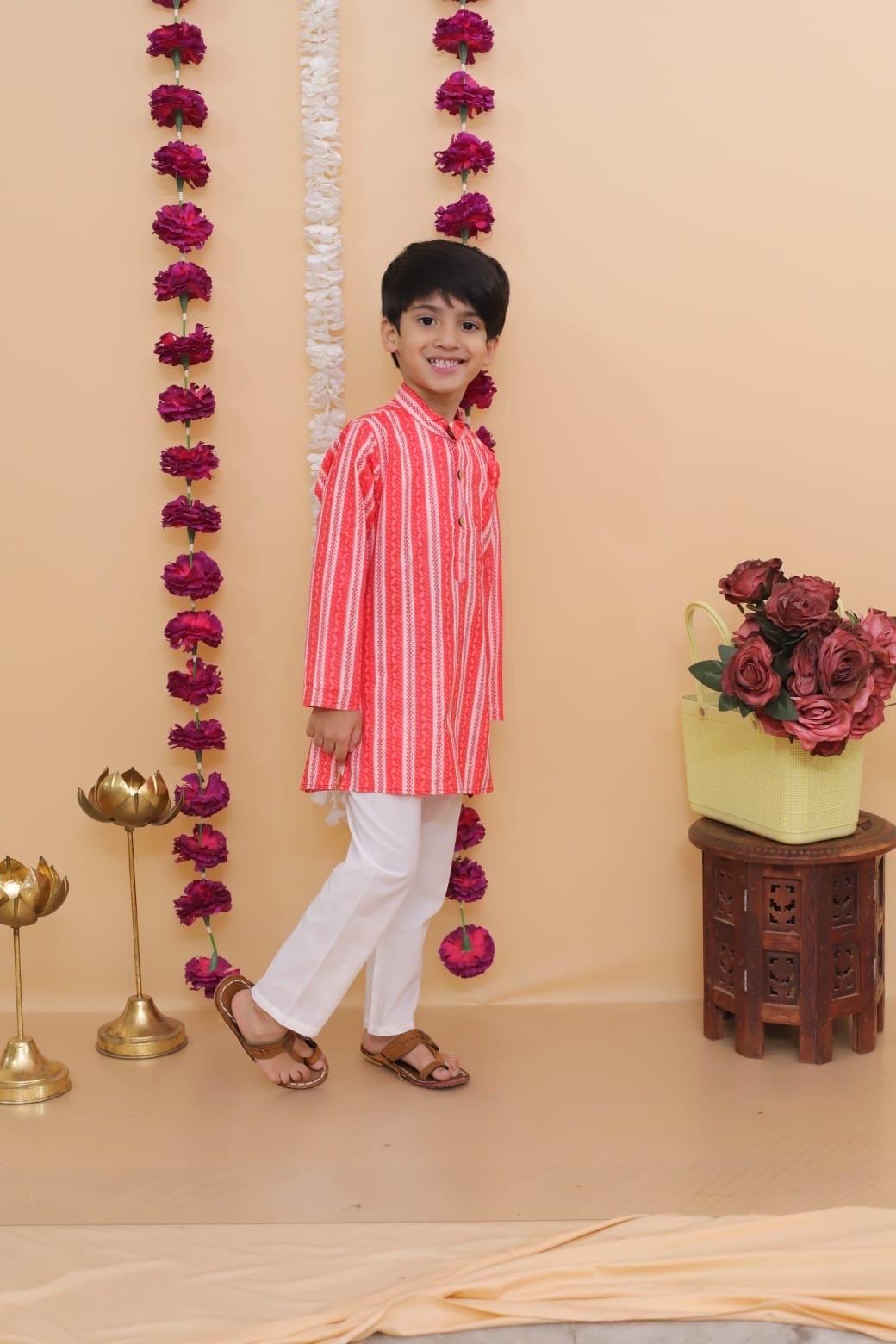 Boys Kurta Pajama Set Kids Ethnic wear Indian traditional outfit for wedding, Festival, Eid, Diwali Baby kids Kurta pajama