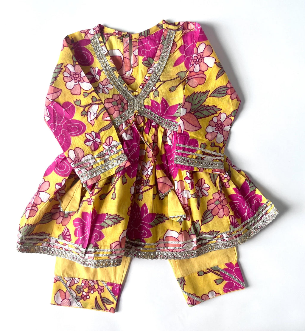 Girls Salwar Kurta Set, Kids Indian Outfit, Traditional Ethnic Dress for Weddings, Festivals & Parties, Toddler to Teen Sizes