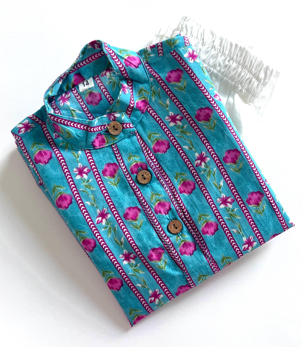 Boys' Cotton Kurta Pajama Set, Indian Festive Outfit