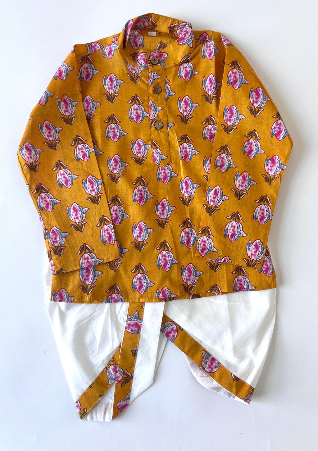 Boys' Cotton Dhoti Kurta Set, Indian Festive Outfit