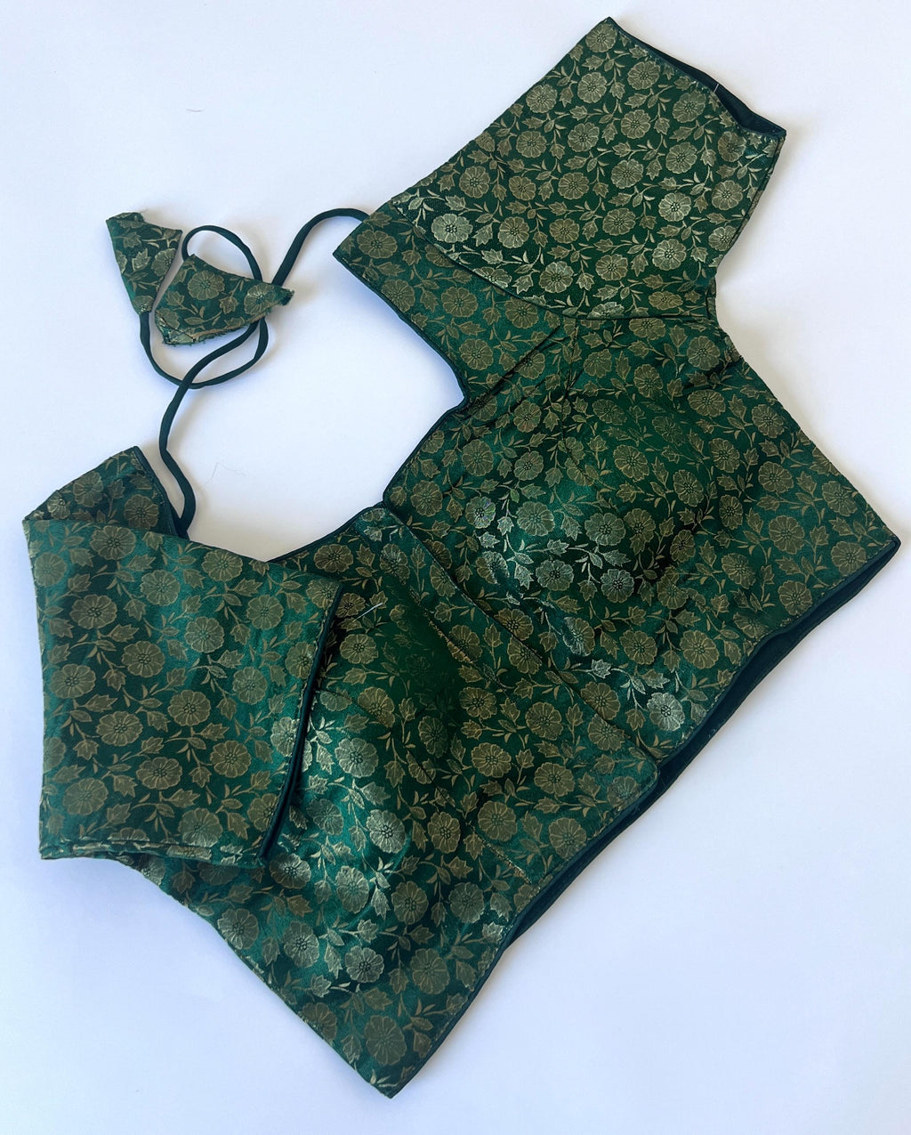 Readymade Silk Saree Blouse, Indian Partywear, Fits 38 inch Bust