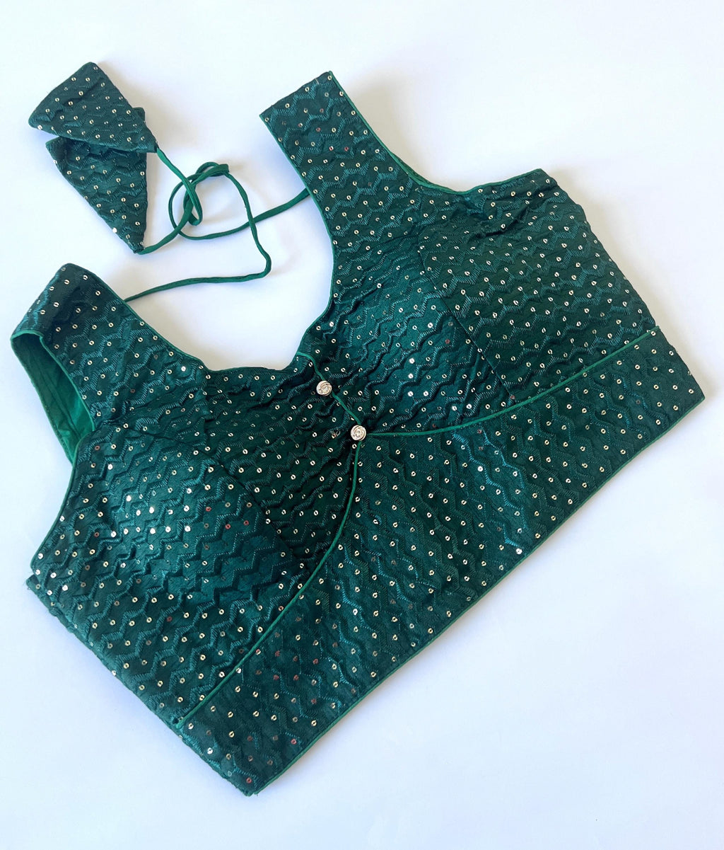 Sequin Work Saree Blouse, Readymade Lehenga Top, Size 38
