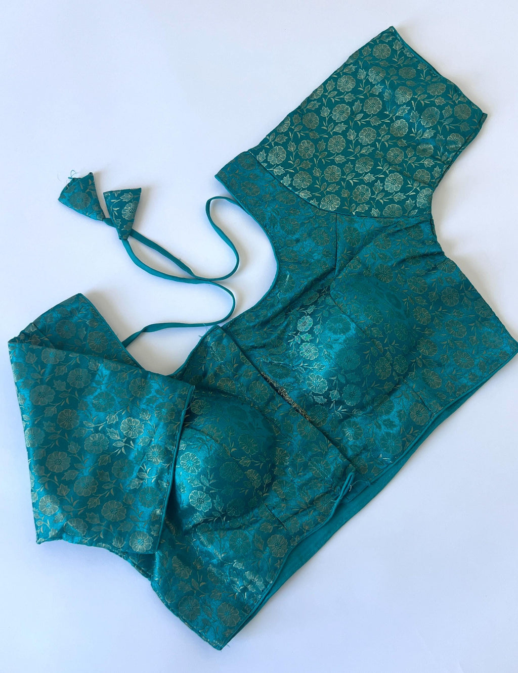 Readymade Silk Saree Blouse, Indian Partywear, Fits 38 inch Bust