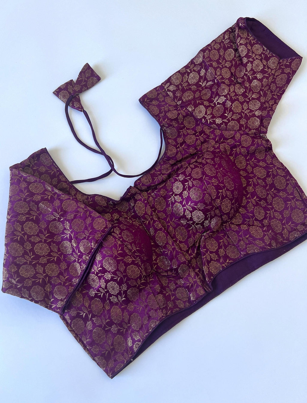 Readymade Silk Saree Blouse, Indian Partywear, Fits 38 inch Bust