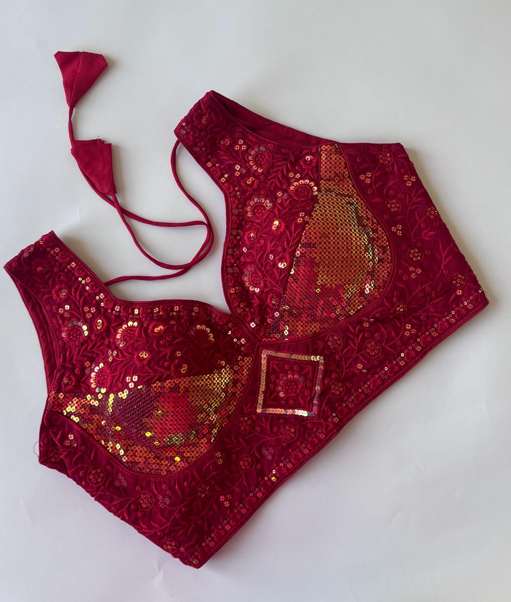 Designer Saree Blouse, Sequence Work, Party Wear, Fits 38-42