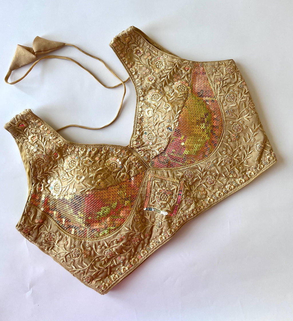 Designer Saree Blouse, Sequence Work, Party Wear, Fits 38-42