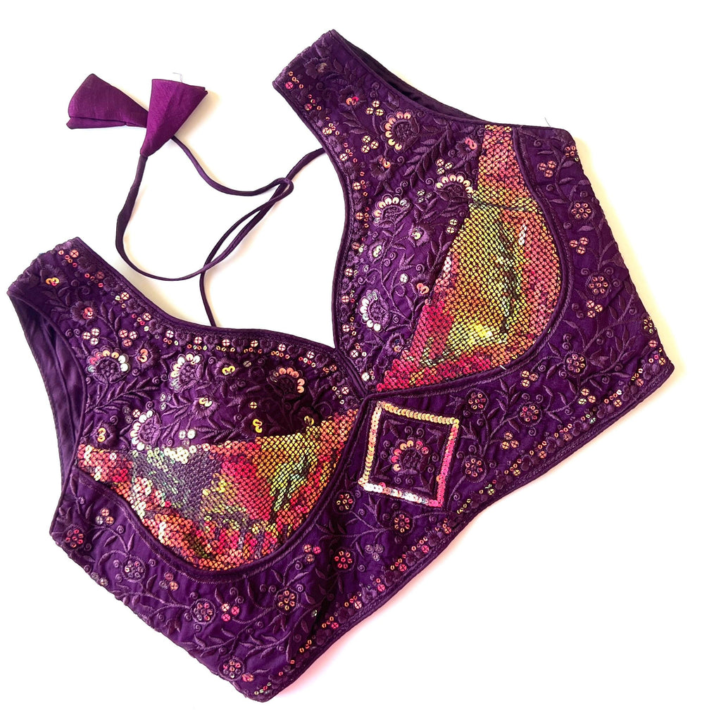 Designer Saree Blouse, Sequence Work, Party Wear, Fits 38-42