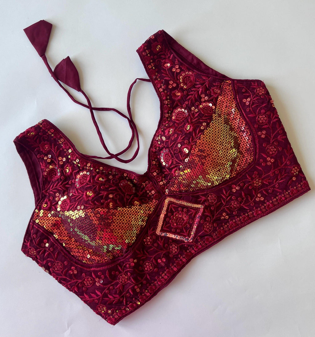 Designer Saree Blouse, Sequence Work, Party Wear, Fits 38-42