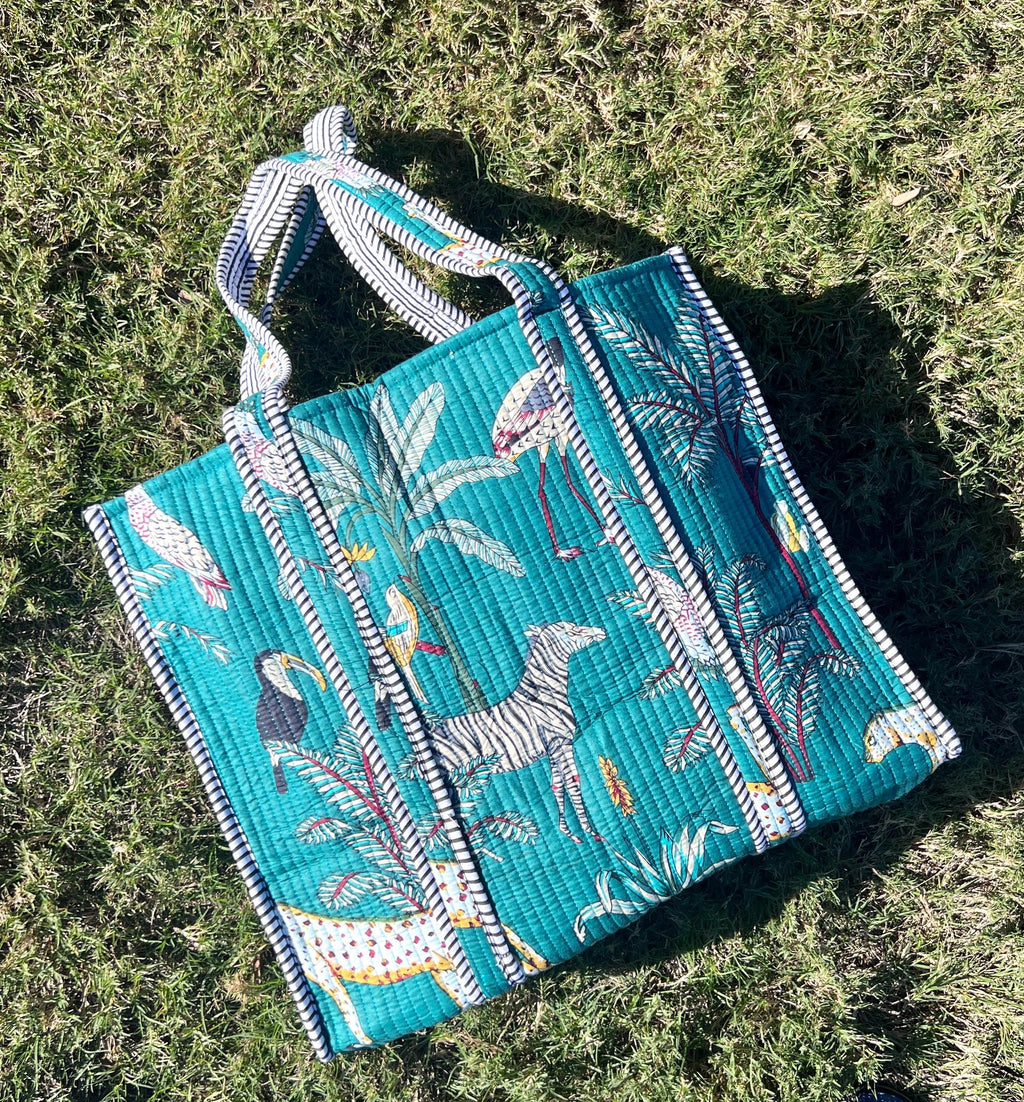 Handmade Quilted Cotton Tote Bag, Boho Shoulder Bag, Christmas Gift