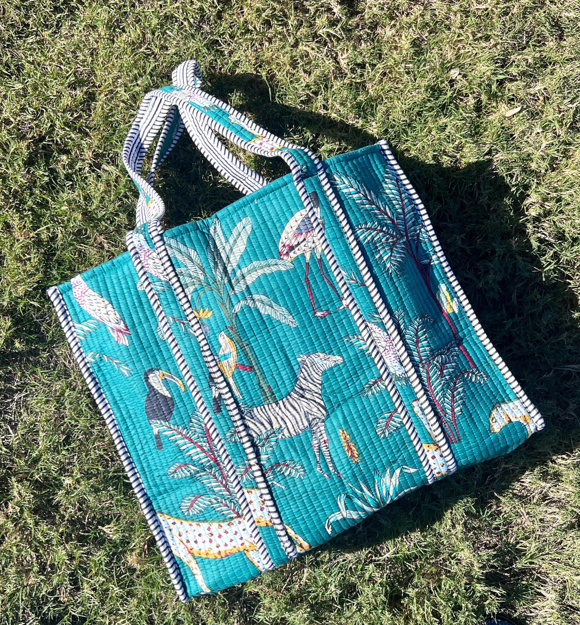 Handmade Quilted Cotton Tote Bag, Boho Shoulder Bag, Christmas Gift