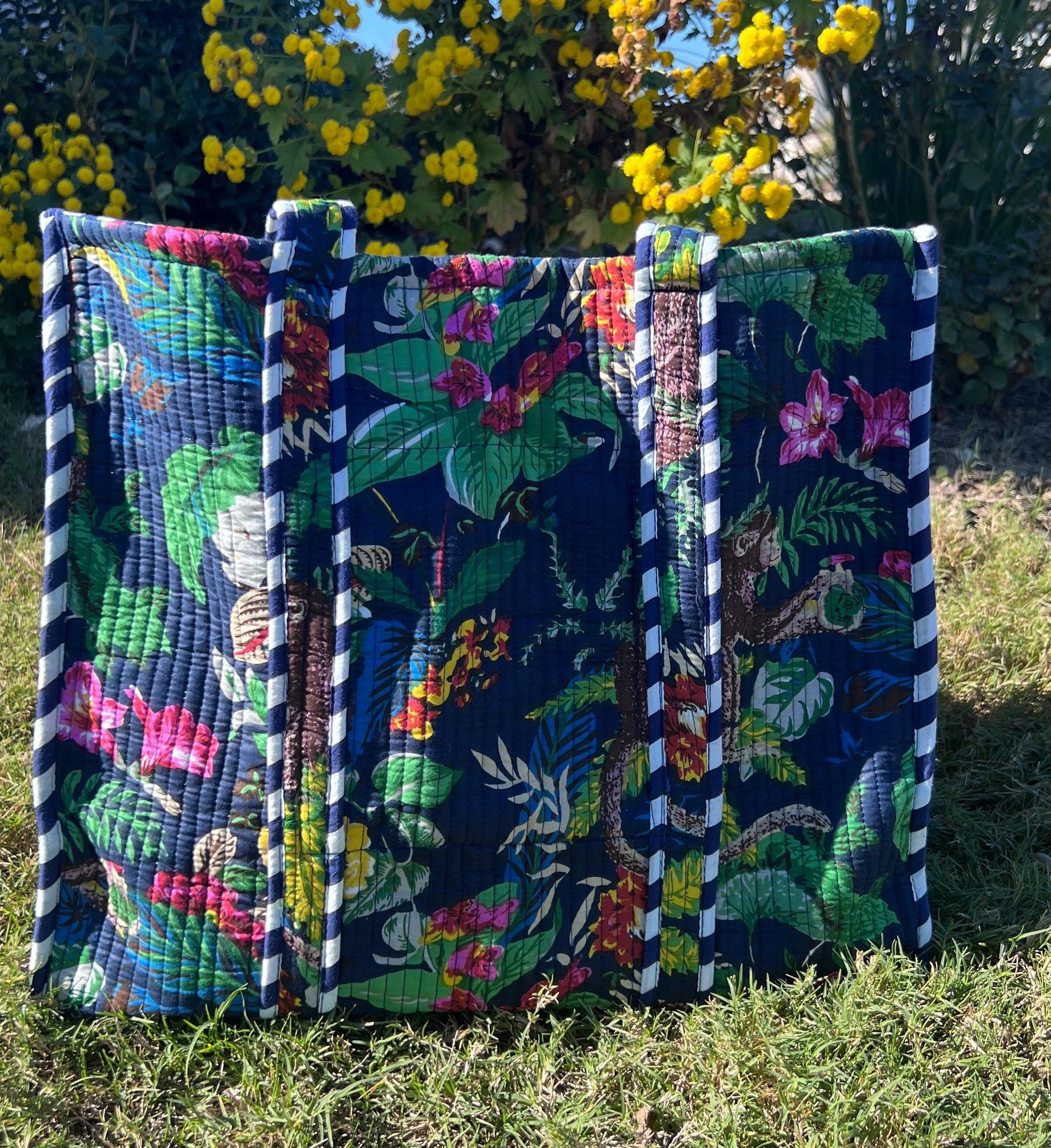 Handmade Quilted Cotton Tote Bag, Boho Shoulder Bag, Christmas Gift