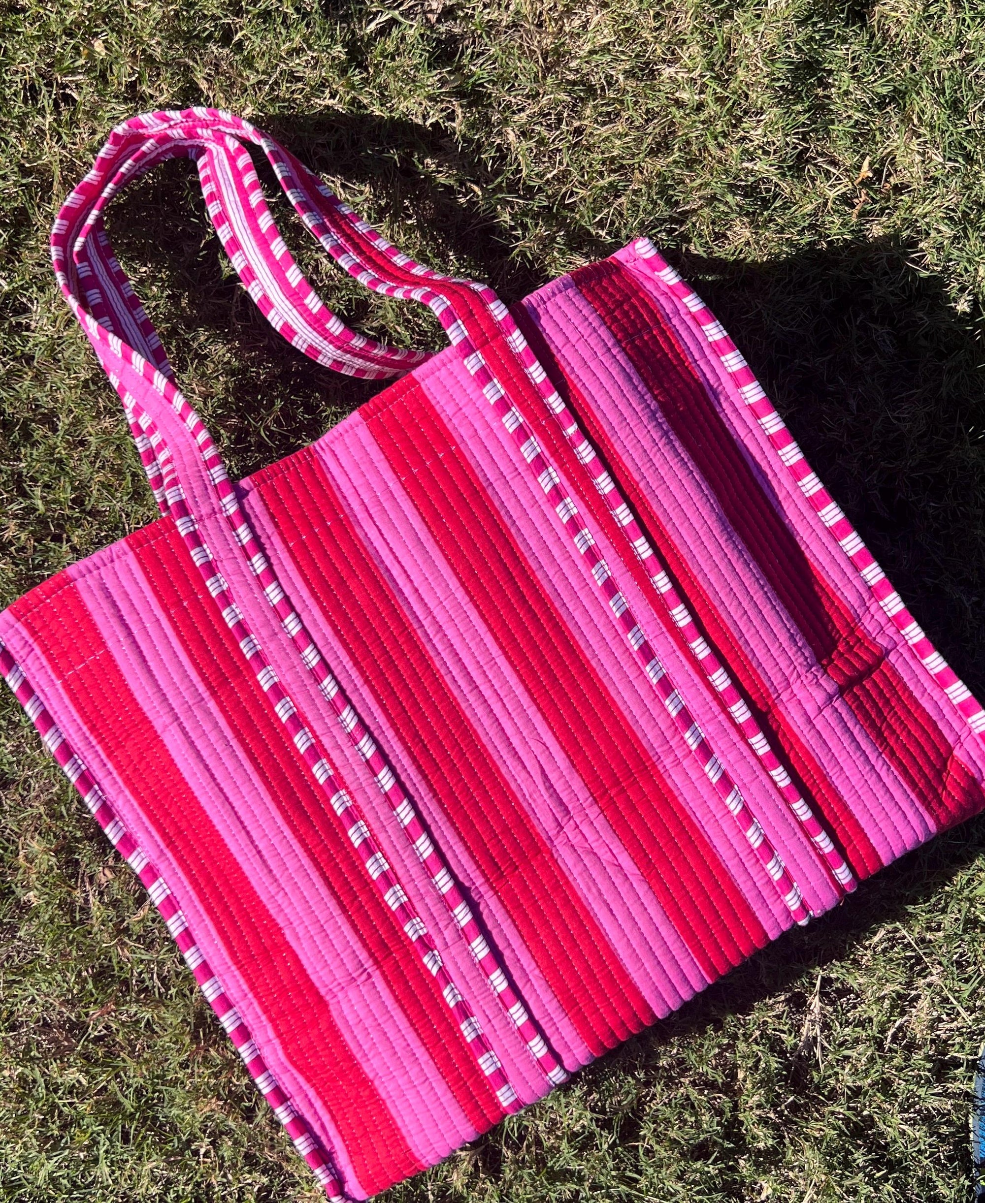 Handmade Quilted Cotton Tote Bag, Boho Shoulder Bag, Christmas Gift